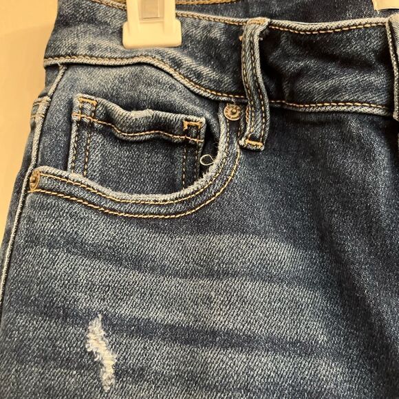 Hidden Blue Denim Jeans with Brown Patch - Picture 2 of 11